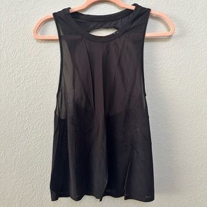Black size 10 lululemon tank top muscle tee fit high neck